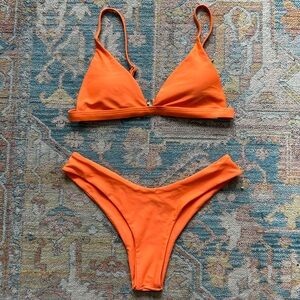 Vibrant Orange Bikini Set
